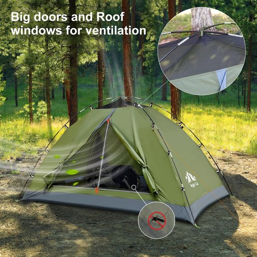 Night Cat Upgraded Backpacking Tents 1 2 Persons Easy Clip Setup Camping Tent Adults Scouts Heavy Rainproof Compact Lightweight,Single-Size