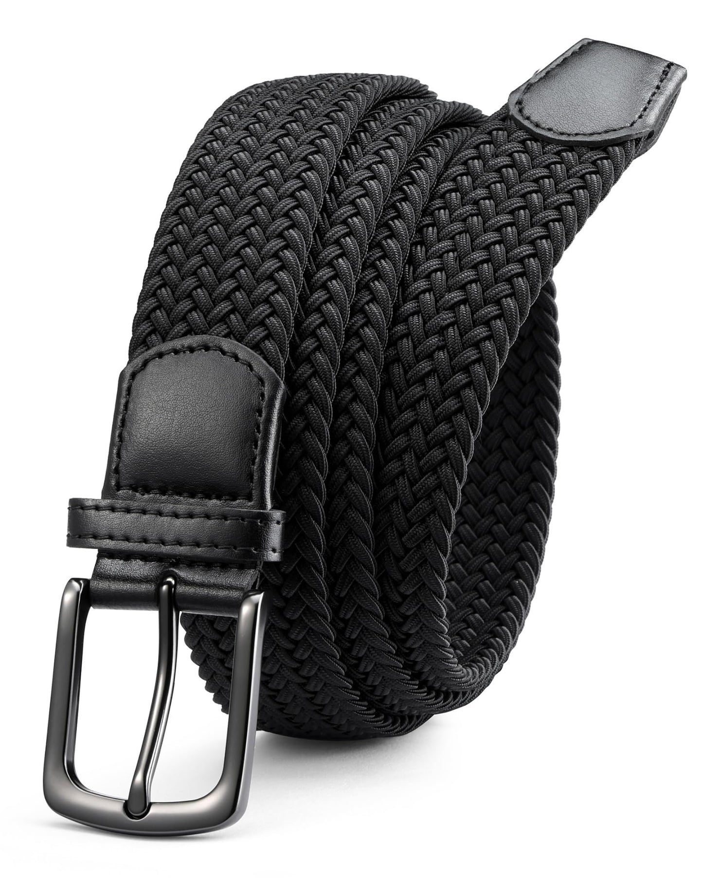 CHAOREN Stretch Mens Belt - Braided Elastic Golf Belt for Men 1 3/8"- Fits Casual Jeans & Shorts