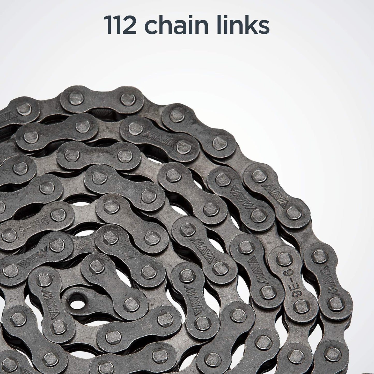 Schwinn Bike Chain, 1/2" X 1/8" Basic Chain Replacement, 112 Total Links, Single Speed, for Non-Derailleur Bikes, BMX, Cruisers and Race, Fits Most Adult Bicycles