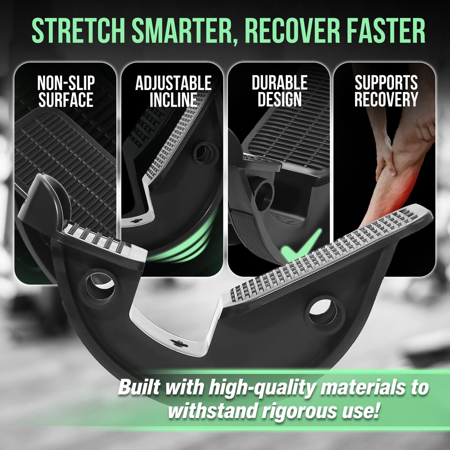 FitnessX Foot Rocker, Durable Calf Stretcher for Achilles Tendon Relief, Plantar Fasciitis Recovery, and Ankle Pain Support, Calf Exerciser, Foot Stretcher Strengthener, Non-Slip Design for Home, Gym