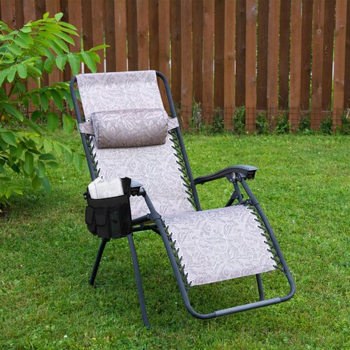 PATIKIL Chair Armrest Organizer, Waterproof Beach Chair Hanging Storage Pouch Snack Magazine Arm Rest Bag with 4 Pockets for Outdoor Camping, Black