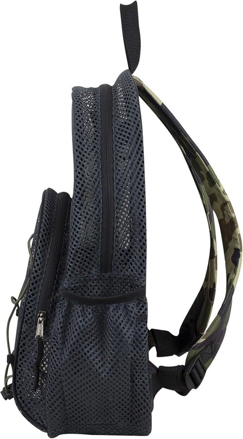 Eastsport Mesh Beach Backpack Lightweight See Through for Travel, College, Swim, Gym Bag, Black