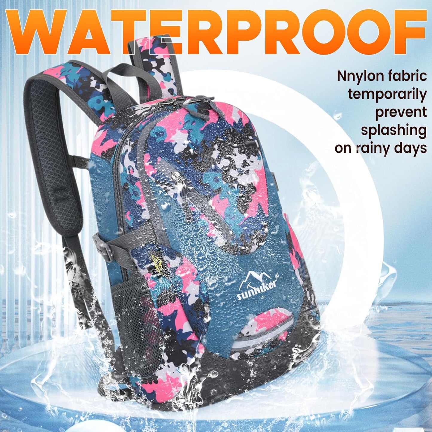 sunhiker Cycling Hiking Backpack Water Resistant Travel Backpack Lightweight SMALL Daypack M0714