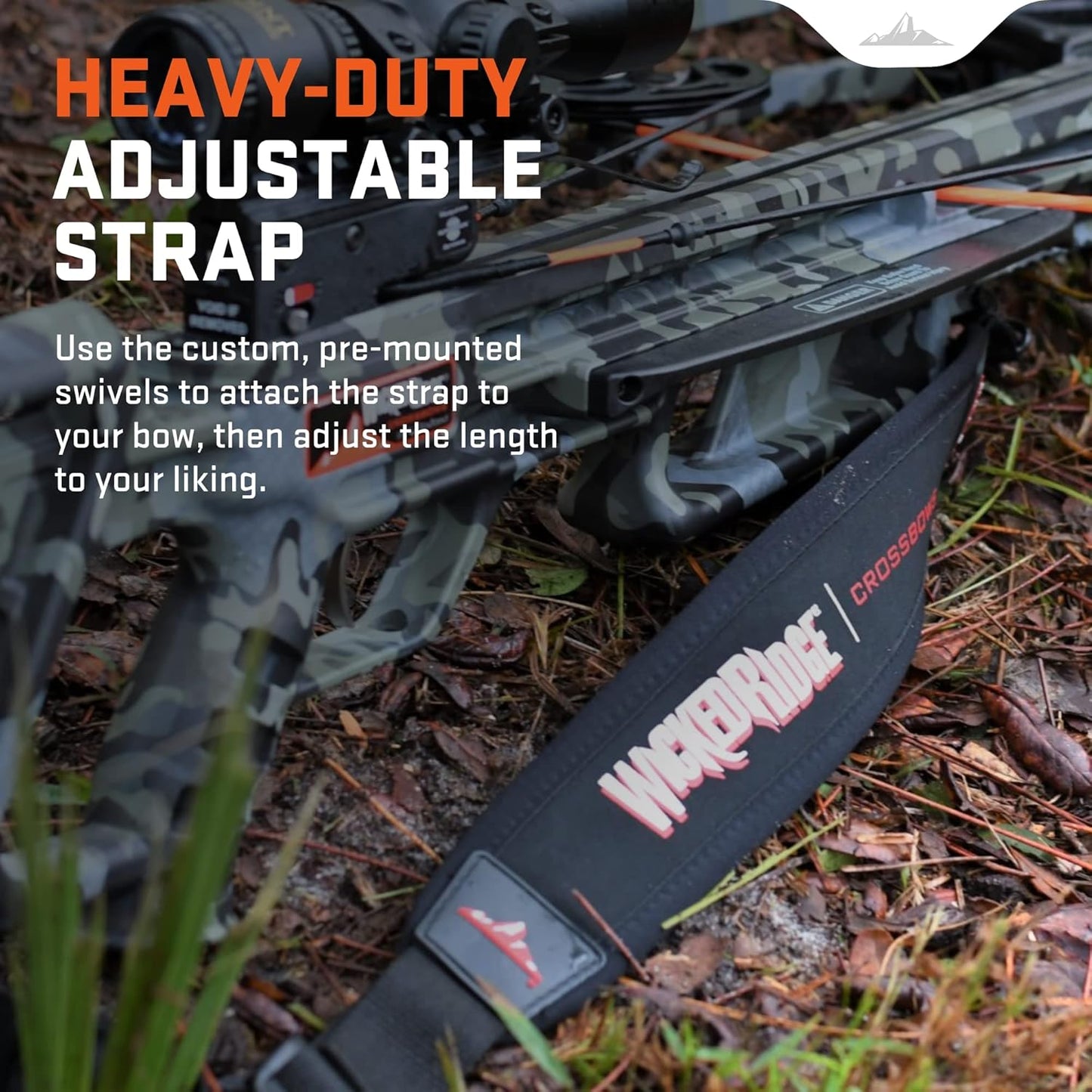 Wicked Ridge Neoprene Crossbow Sling - Adjustable 1.25” Shoulder Strap with Thumb Loop