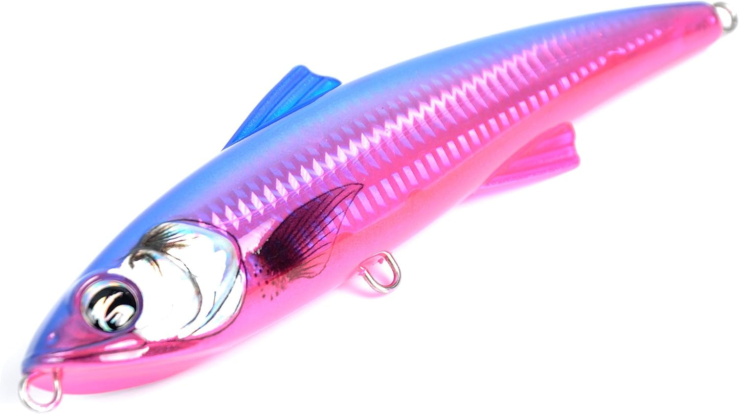 Hornet Saltwater Fishing Lure 2.9oz 7in Topwater Popper Hard Bait Floating Pencil Lure for Kingfish/Tuna/Mackerel/Marlin/Mahi Mahi Offshore Trolling Onshore Floating Crankbait