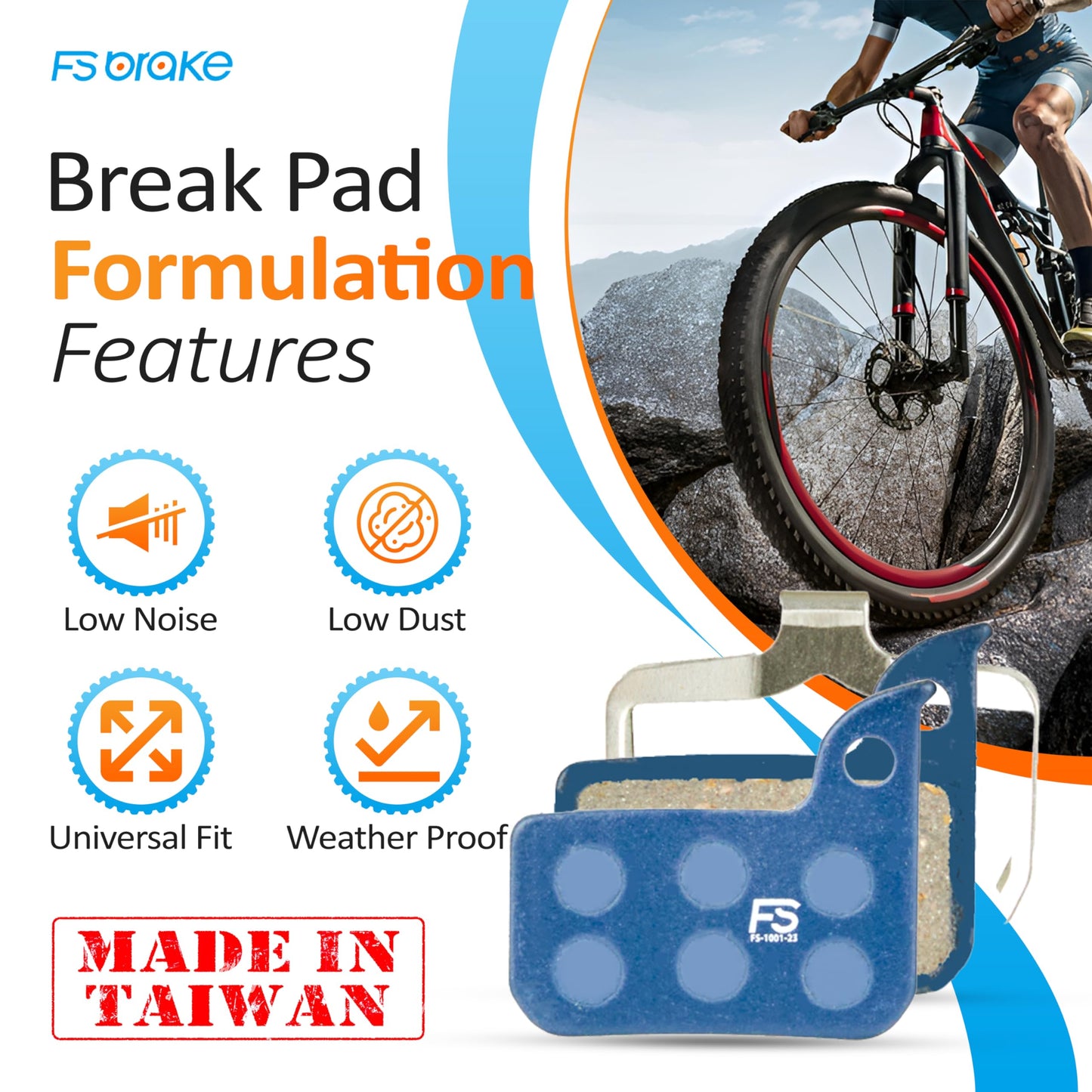 FS-APE Hybrid Ceramic-Carbon Disc Pads for AVID SRAM Level TLM/Ultimate, Force 22/Force1, Red eTap HRD/Red 22, Rival 1/22, S700 B1/S-700