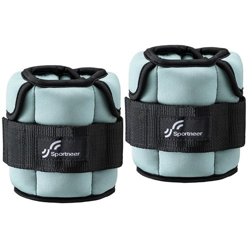 Sportneer Adjustable Ankle Weights for Women and Men：1 Pair 1 2 3 4 6 7 8 10 lbs Upgraded Easily Adjustable Leg Weight, Weighted Wrist Weight Strap for Gym, Fitness, Workout, Walking, Dancing (Black, 5 lbs x 2)