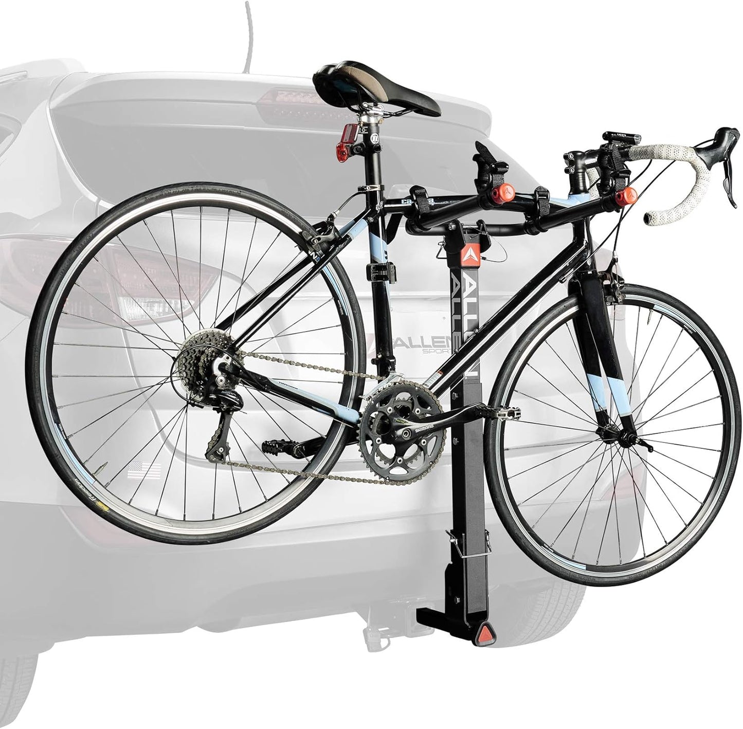 Allen Sports Deluxe 2-Bike Hitch Mount Rack - Heavy-Duty Silver/Black (Model 522RR)
