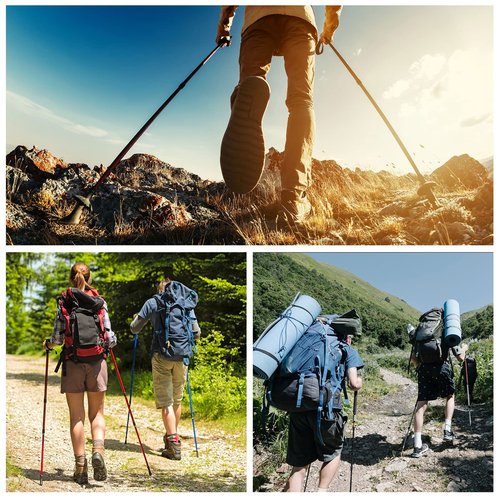 PATIKIL Trekking Pole Tips Accessories Set, 10 Pack Hiking Stick Tip Protectors Replacement for Outdoor Walking Hiking
