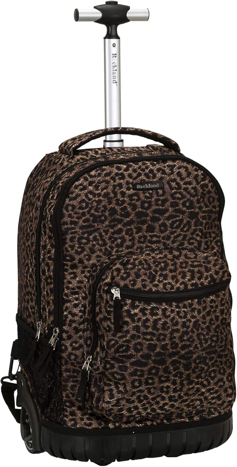 Rockland Single Handle Rolling Backpack, PURPLEPEARL, One Size