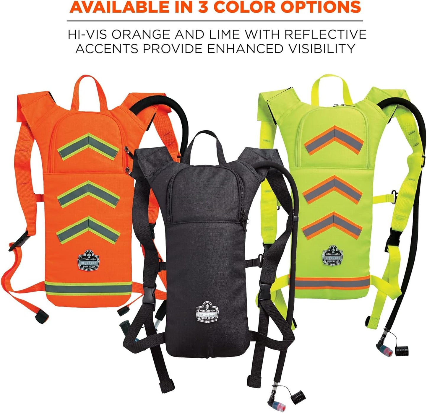 Ergodyne Chill-Its 5155HV High Visibility Low Profile Hydration Pack, Orange