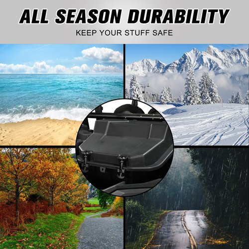 HAKA TOUGH 69 QT Cargo Box for Polaris RZR XP 1000/XP 4 1000/900 2014-2023 Rear Storage Cargo Box UV Resistant Polyethylene Utv Storage Accessories OEM #2881193