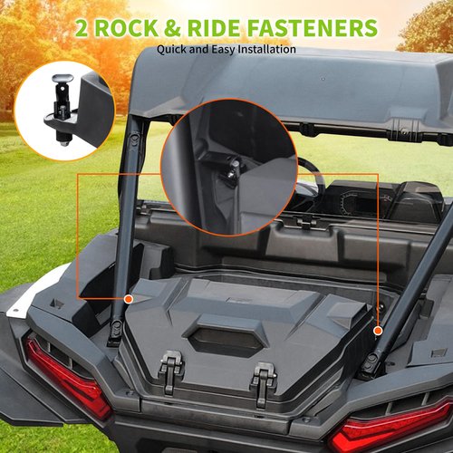 UTVSXPERT 55QT Cargo Box for Polaris RZR XP/XP 4 1000 24-25, Water-Resistant Poly Storage Bin with Lockable Latches Storage Box for Polaris RZR XP/XP 4 1000 2024-2025 Accessories, Replace #2884525