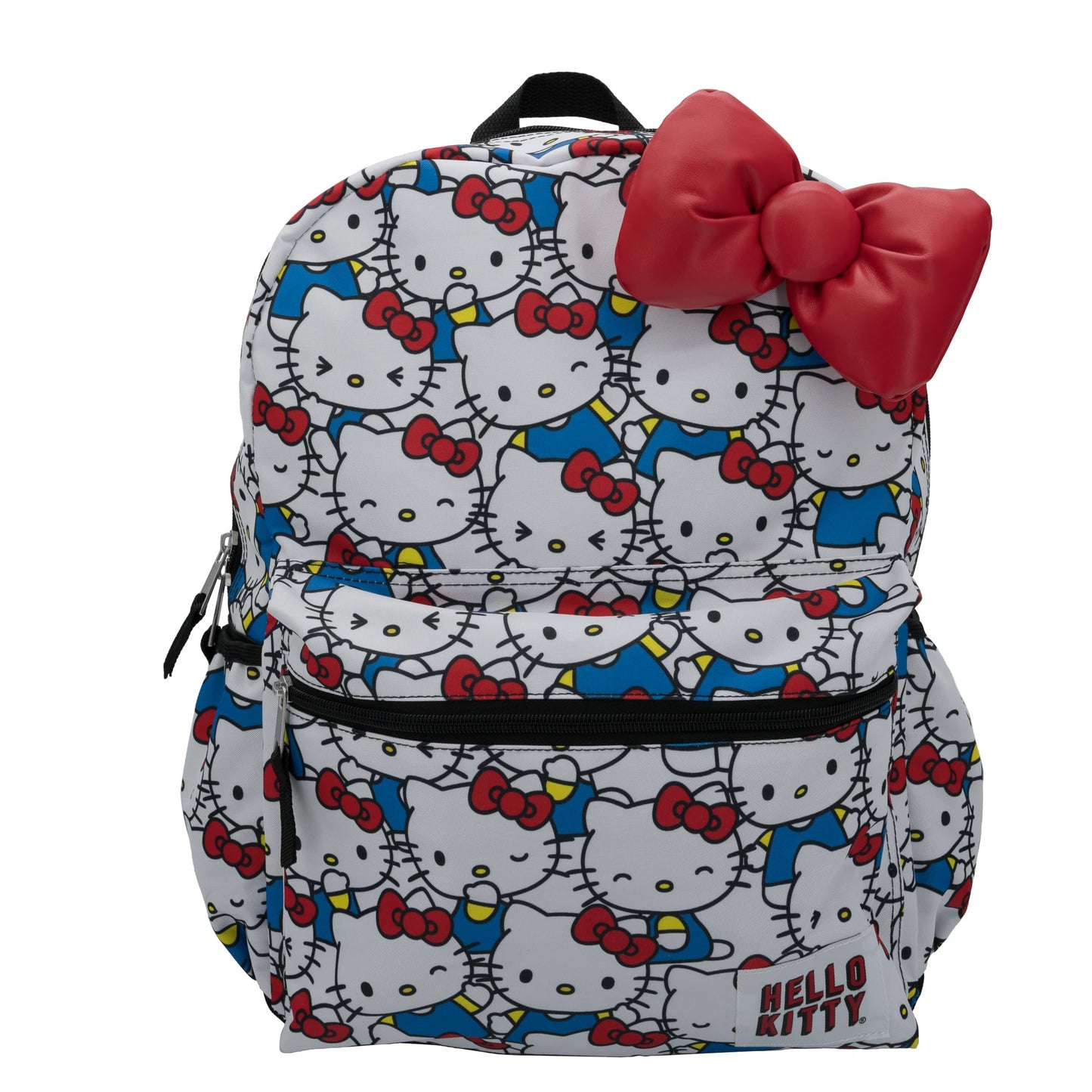 AI ACCESSORY INNOVATIONS Hello Kitty Kawaii Backpack, 16” Allover Print with 3D Iconic Hello Kitty Bow