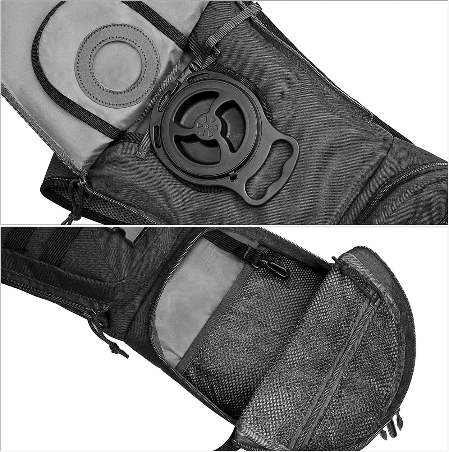 G4Free Military Tactical Hydration Pack Water Backpack with 3L Upgraded Bladder for Hiking Running Cycling