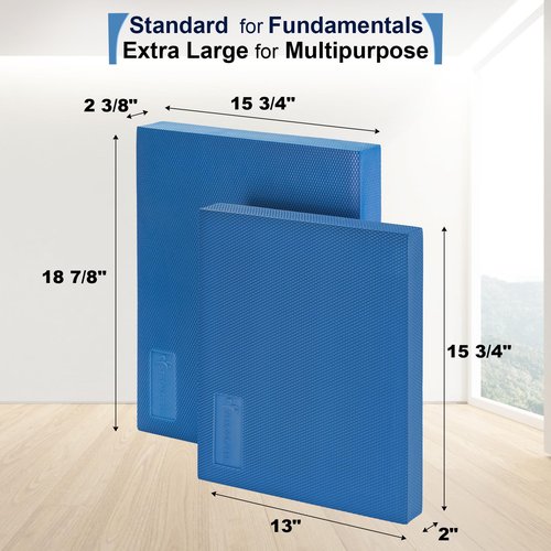 StrongTek Extra Wide Foam Balance Pad for Physical Therapy, 19" X 15.8" X 2.4", High-Density TPE Foam Pad for Exercise, Enhanced Stability, Core Strength, Non-Slip & Water-Resistant, for Fitness, Yoga