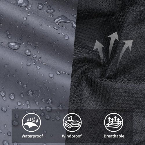 Ourcan Men's Rain Pants Over Pants Waterproof Windproof Pants Breathable Lightweight Suitable for Rainy Outdoors, Hiking, Golf, Fishing Gray