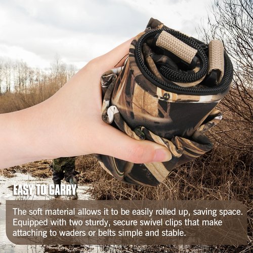 Volein Waders Shell Holder with 24 Loops and 1 Big Pocket, Camo Wader Shell Clip for Hunting, Camo