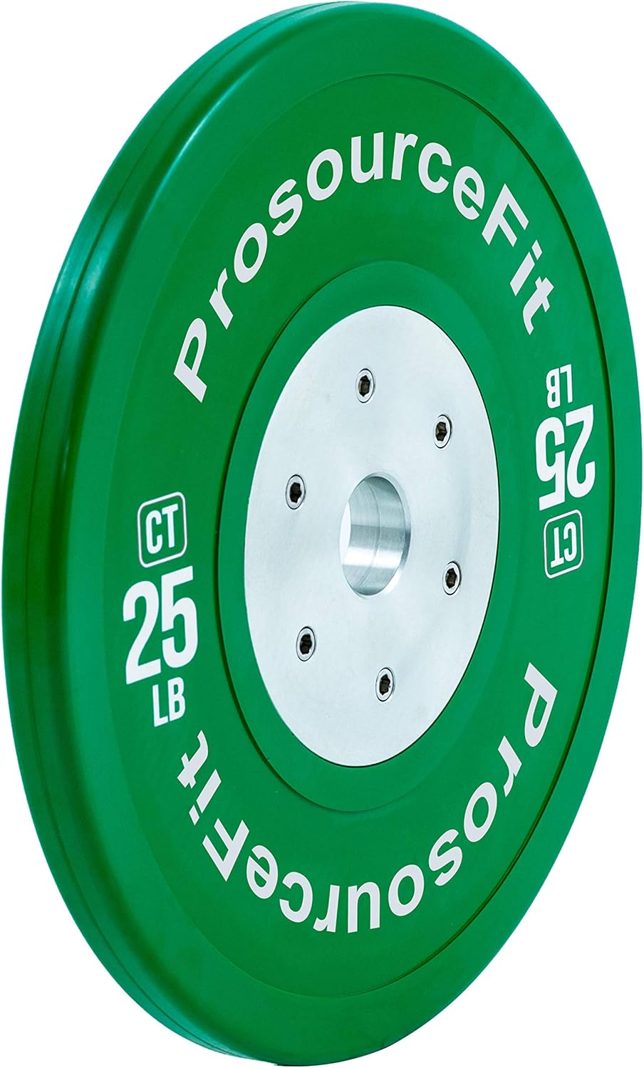ProsourceFit Competition Color Training Bumper Plates, Rubber with Steel Insert, 45lb, Calibrated for Cross Conditioning, Power Lifting, Weight Training