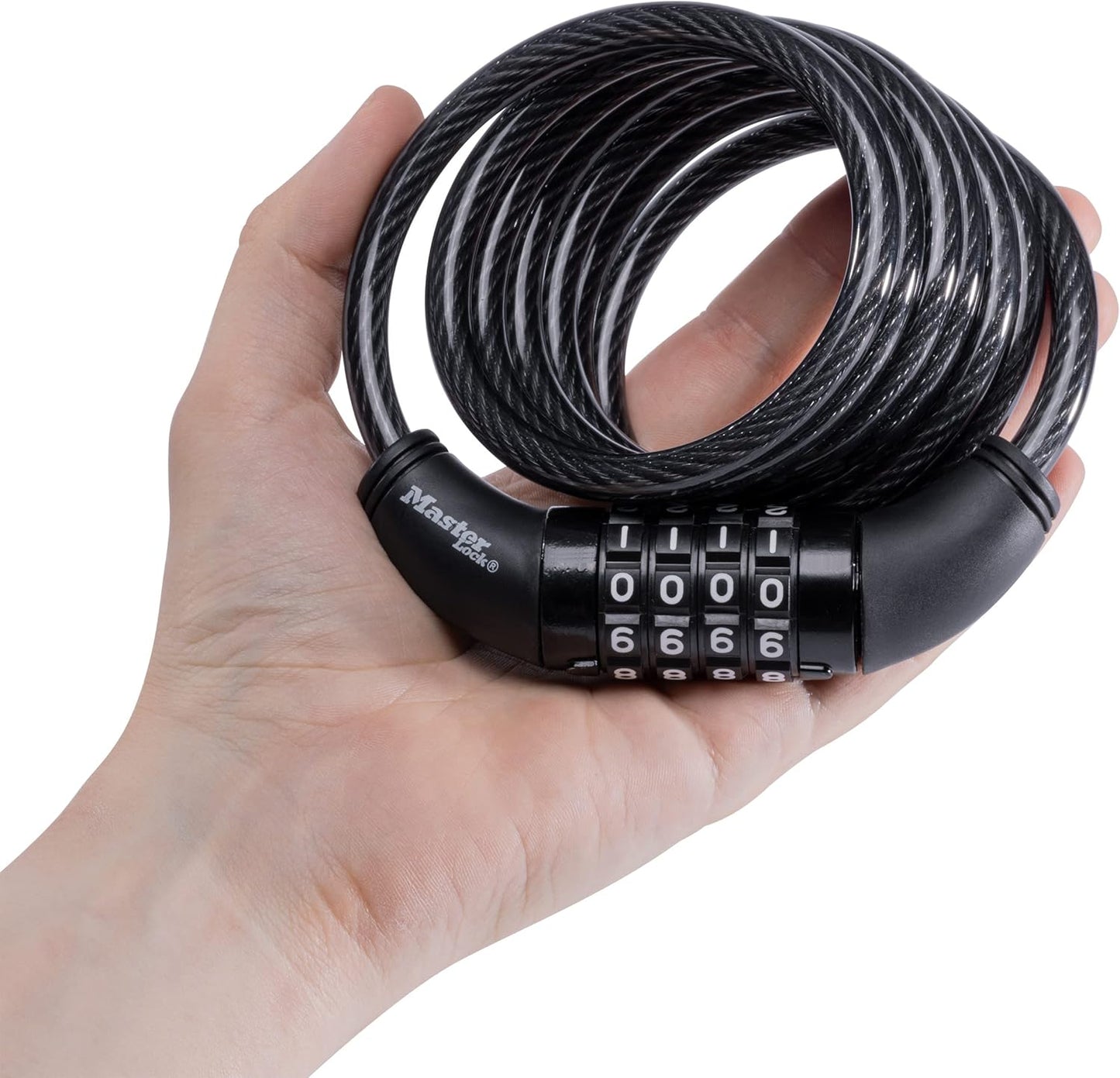 Master Lock Bike Lock Cable with Combination Black, 8143D