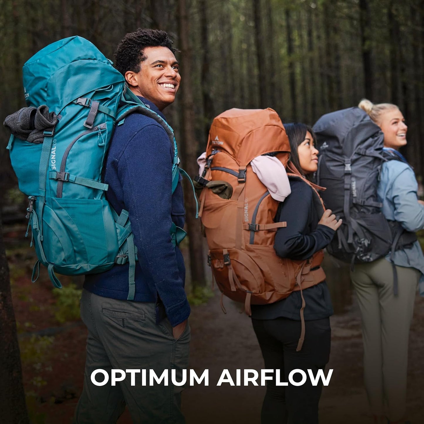 TETON Sports Hiker 3700 Ultralight Internal Frame High-Performance Backpack for Hiking, Camping, Travel, and Outdoor Activities; 60L, Navy