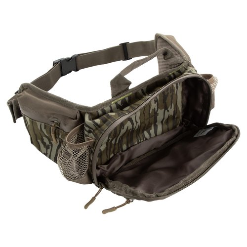 North Mountain Gear Camouflage Fanny Pack Lightweight Waterproof Military Hunting Climbing Camping Accessories (Mossy Oak Bottomland)