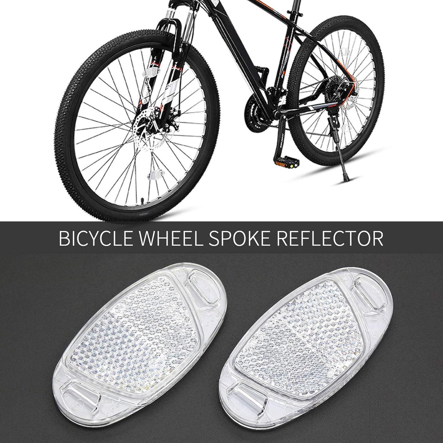 2PCS Warning Reflector Bicycle Strip for Rim Spoke Wheel