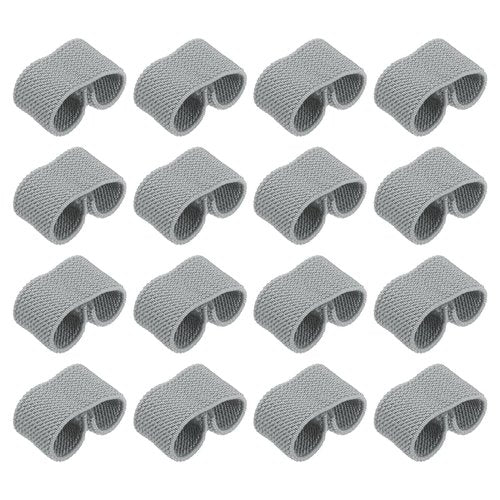 PATIKIL Elastic Belt Keepers, 16 Pack Strap Organizers Web Belt Loop Stays Backpack Strap Holder for 1.6" Wide Belts/Straps, Light Gray