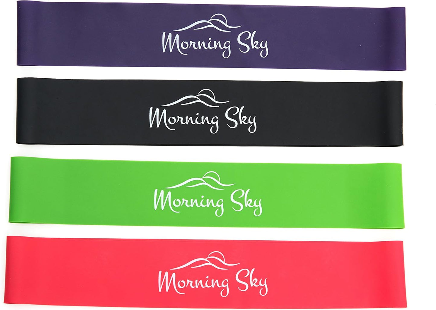 Physical Therapy Resistance Bands by Morning Sky - 12-inch Loop Bands with Instructional Guide and Carrying Bag, Best for Strengthening, Stretching, Yoga, Physical Therapy Rehab, Home Fitness