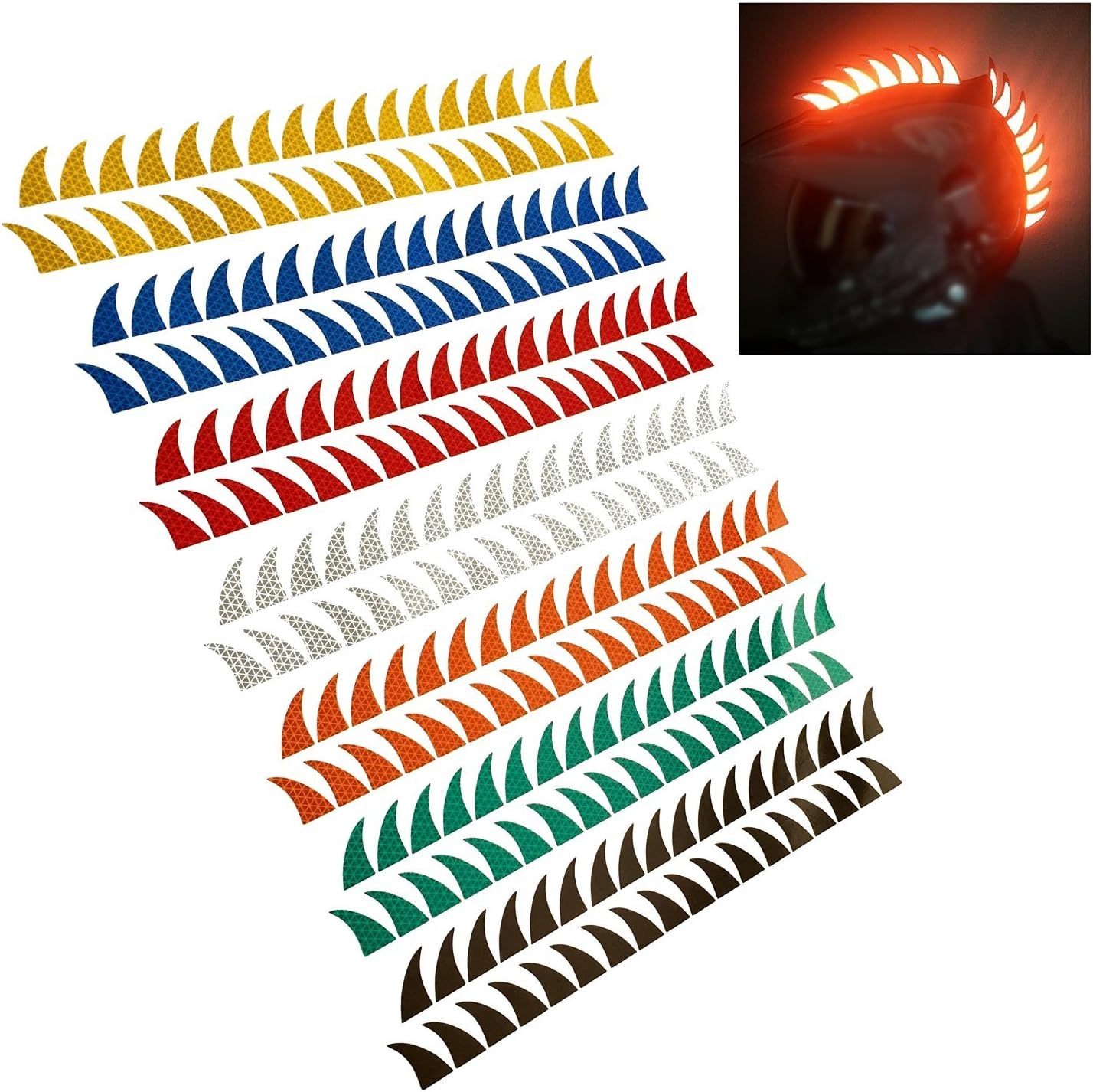 customTAYLOR33 Engineering Grade Reflective Warhawk/Mohawk Decals (Rubber Warhawk & Helmet not Included) Many Colors (Black)