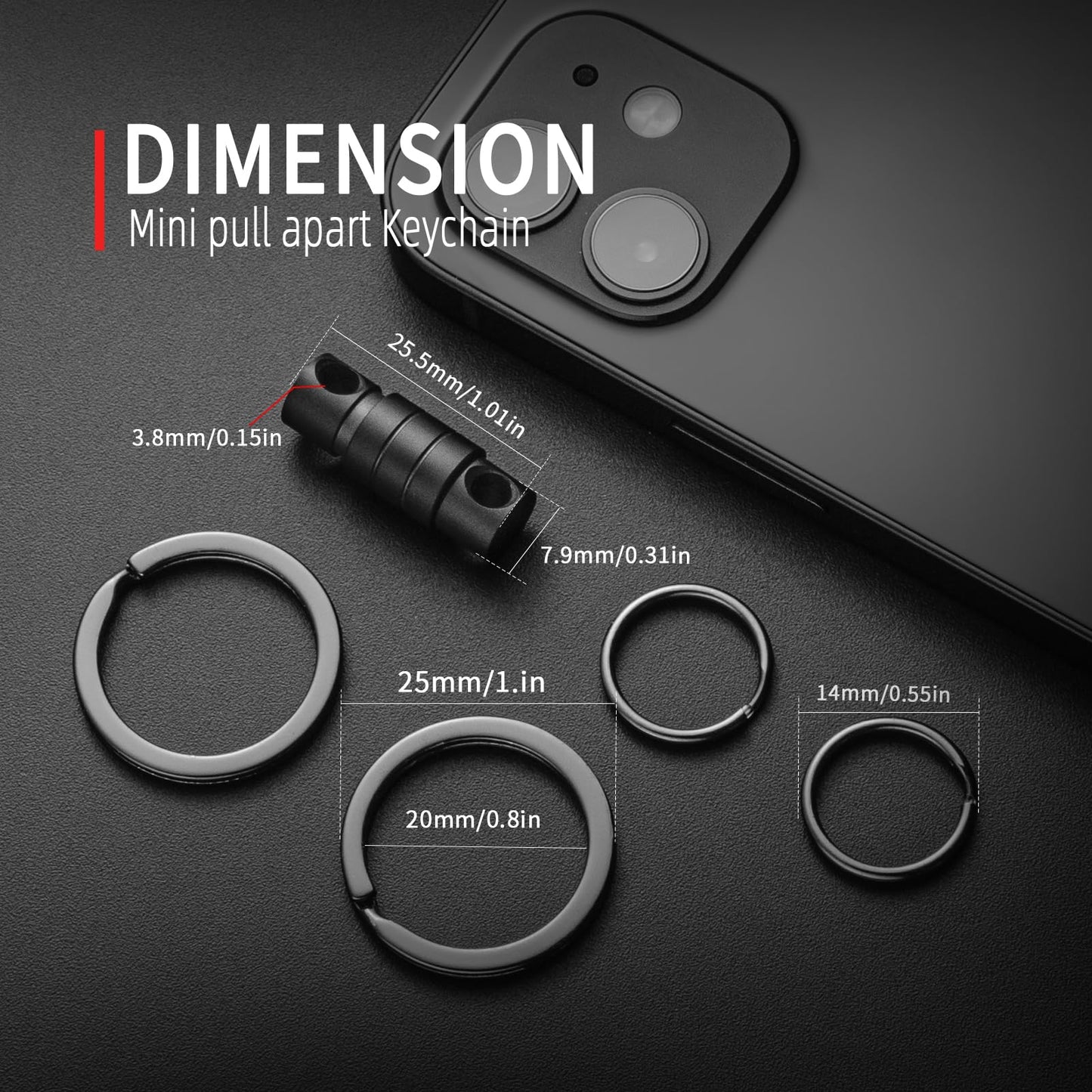 FEGVE Titanium Key Belt Clip Titanium Quick Release Keychain