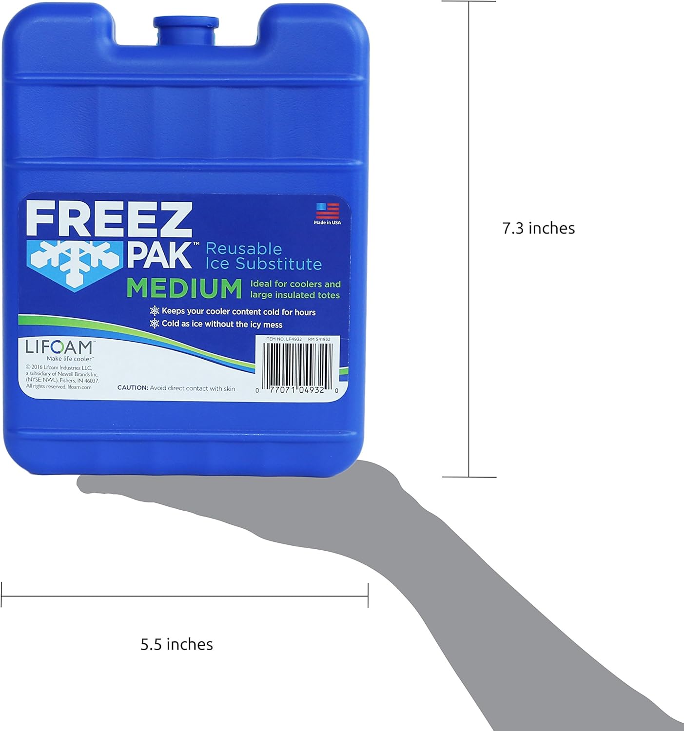 Freez Pak Hold 6 Can Soda Beer Coolant Reusable Ice Pack