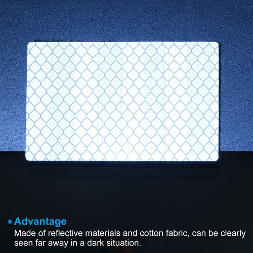 PATIKIL Reflective Patch 2"x3", 4 Pcs Hook & Loop Fastener Safety Appliques for Night Sportsperson Worker Hiker, White