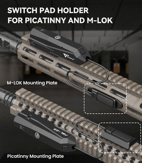 VOTATU P9L-GS 1600 Lumens Picatinny Light Laser Combo with Pressure Switch, Tactical Weapon Flashlight and Green Laser Sight Beam, Magnetic Rechargeable, Momentary/Constant-on Strobe Fuction