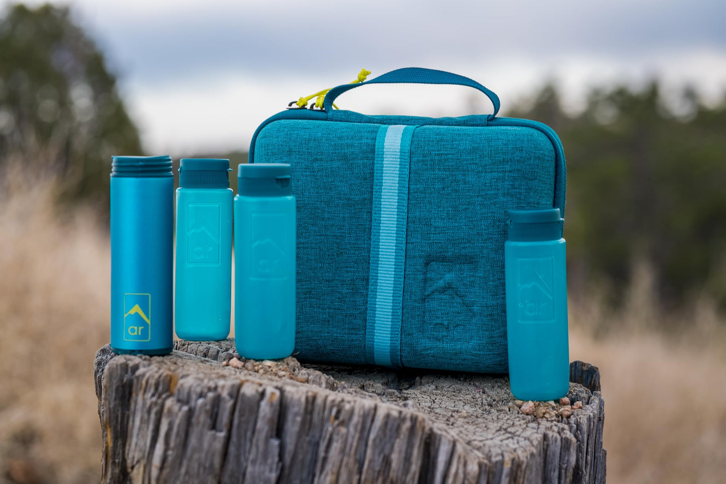 Adventure Ready Adventure Hanging Toiletry Kit - Camping Toiletry Bag with Soap Flakes, Compressed Towelettes, Toothbrush, Mirror & More