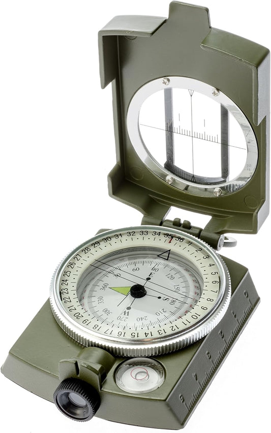 SE Military Lensatic and Prismatic Sighting Survival Emergency Compass with Pouch - CC4580