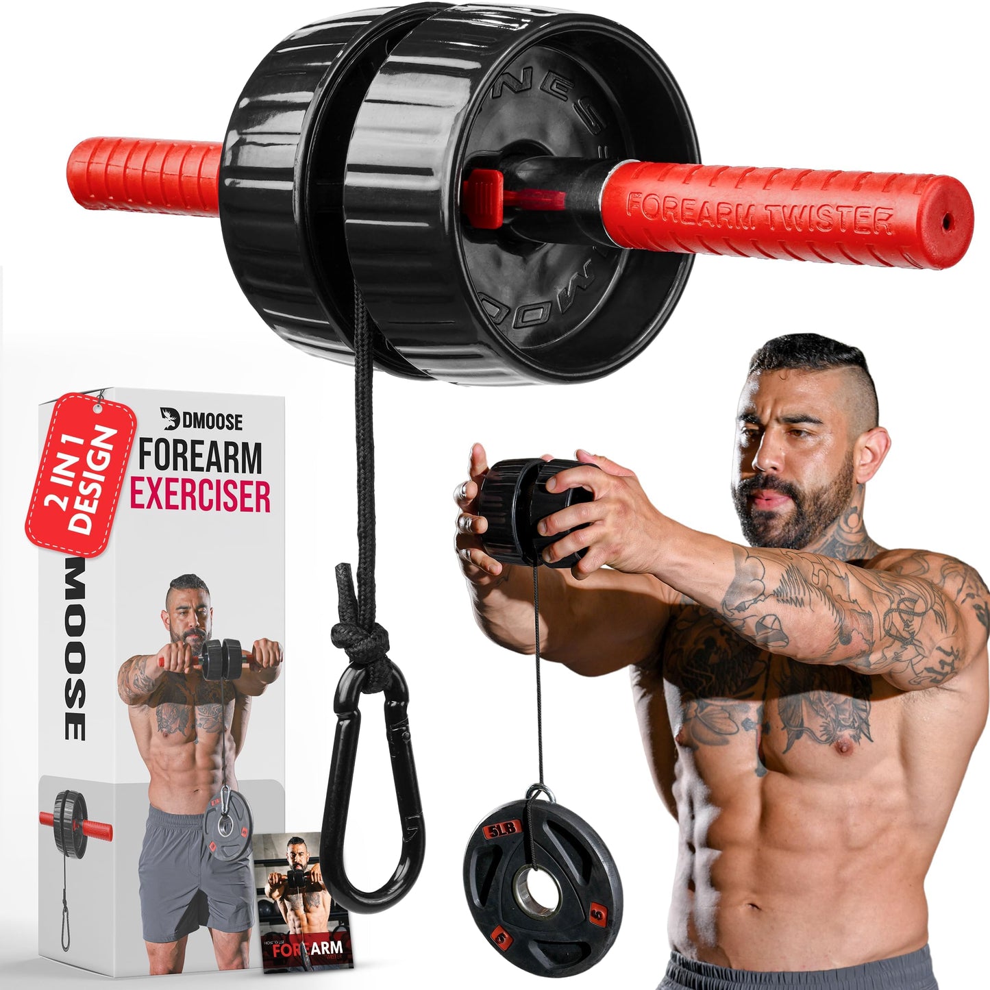 DMoose Ultimate Strength Combo - Neck Harness & Forearm Exerciser