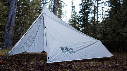 VIAM Outdoors | Pintler 1 PersonTrekking Pole Tent | Lightweight Ultralight Backpacking Hiking Camping Hunting Fishing Shelter | with Integrated Tub Floor, Guy Lines & Stakes
