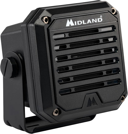 Midland - SPKMINI Mini External Speaker - Waterproof, 10 Watts, 3.5mm Plug - Compatible with All Mobile CB, GMRS, HAM and Amateur Radios