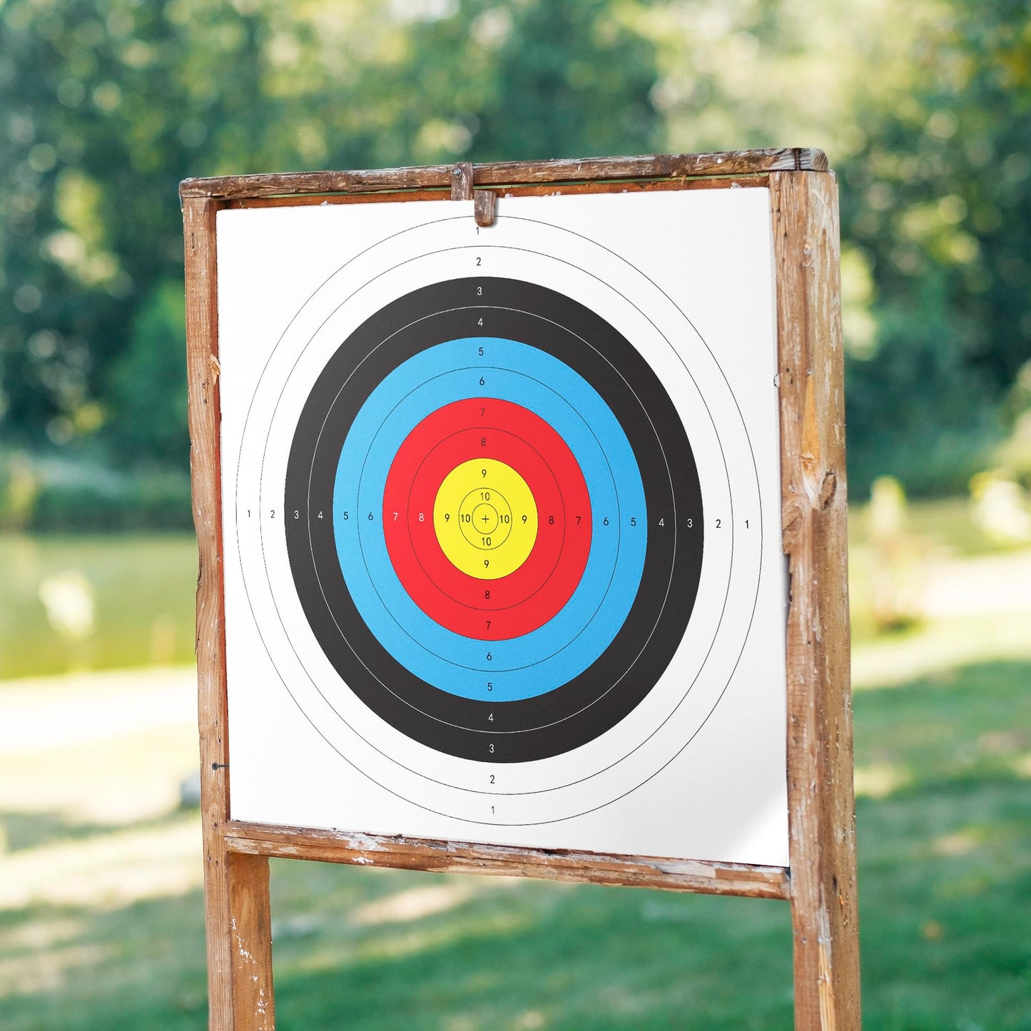 30 Pack Archery Target Paper - Standard 40x40CM 10-Ring, 18-Meter Indoor Archery Target Face with Arrow Puller & Pins, Archery Accessories for Bow Hunting & Shooting Precision Practice Yummuely