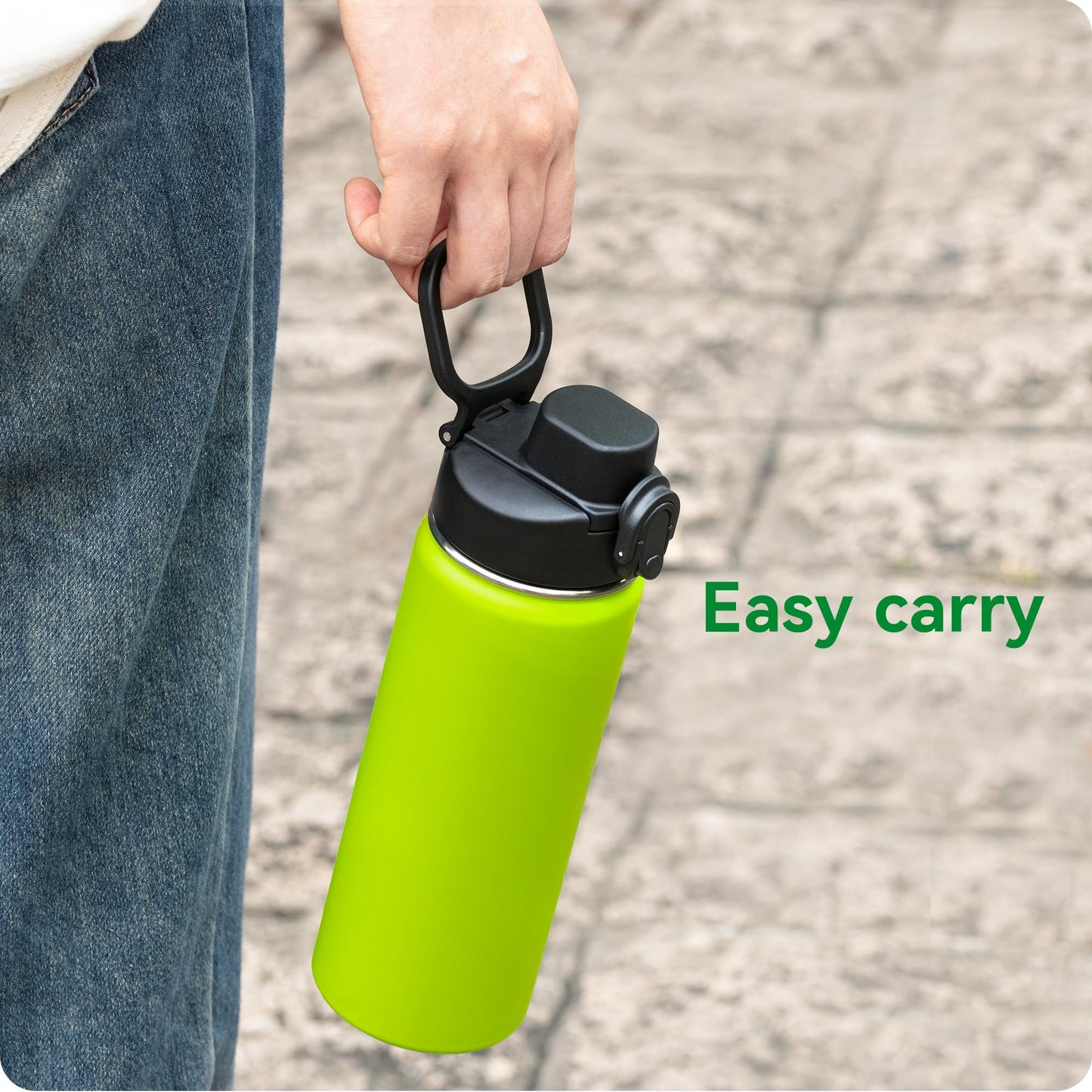 Auto Flip for Hydro Flask 12 16 18 20 32 40 64 oz Wide Mouth, Replacement Spout Lid For HydroFlask Cap Leak Proof BPA Free, Compatible with ThermoFlask Takeya Iron Flask HydroCell Simple Modern Koodee