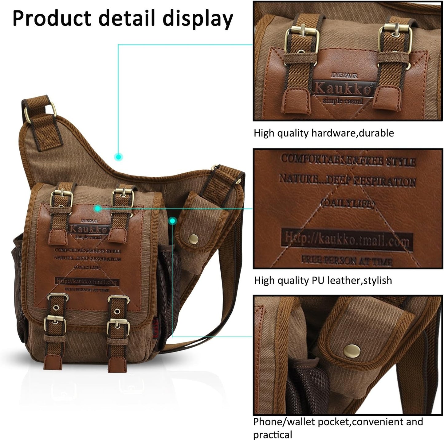 Fashion Shoulder Backpack Cross Body Bag Sling Bag Chest Pack Bag Chest Strap Bag One Strap Sport Bag Backpack Men/Women Cycling Hiking Camping Outdoor Travel Bag Canvas Black