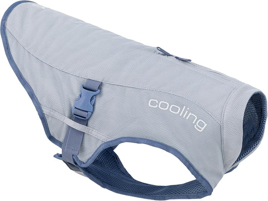 Kurgo Dog Core Cooling Vest - Summer Cooling Jacket - Evaporative Cooling Coat - Harness-Compatible - Reflective Accents - Grey - Large