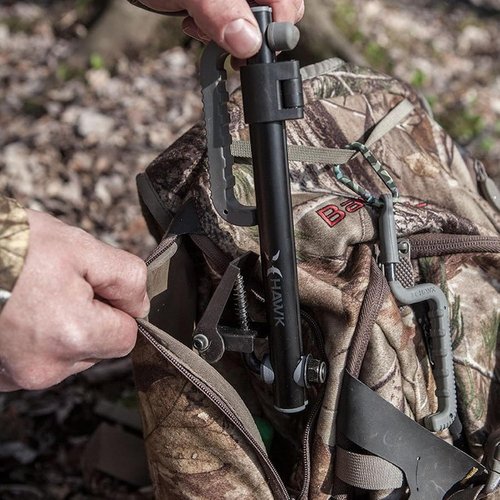 HAWK Xtendible Tree Arm | Hunting Treestands Compact Portable Folding Lightweight Screw-In Mount Hanger with Hooks for Bow, Crossbow & Accessories | Weight Rating 15 Lbs