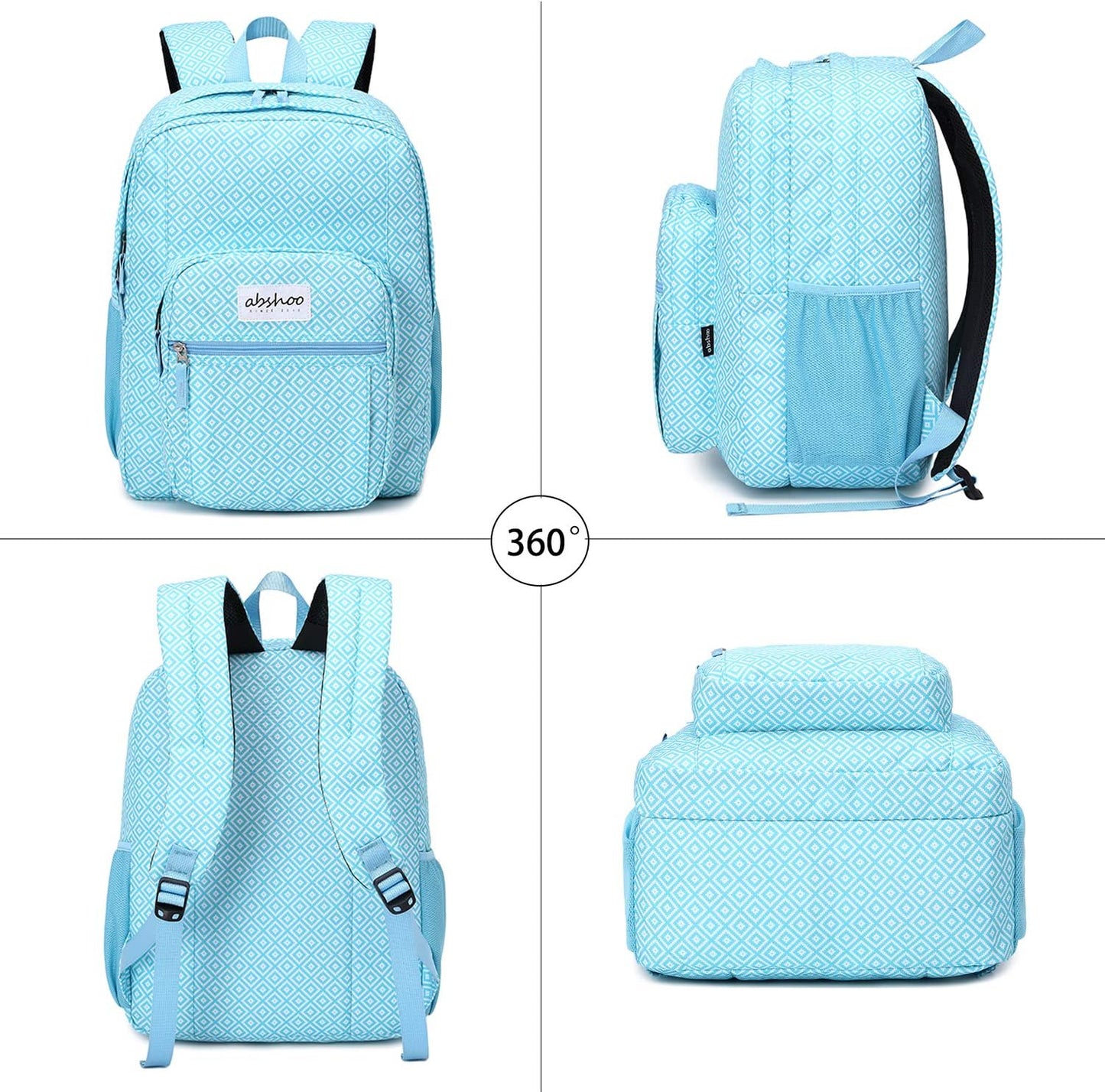 abshoo Classical Basic Travel Backpack For School Water Resistant Bookbag