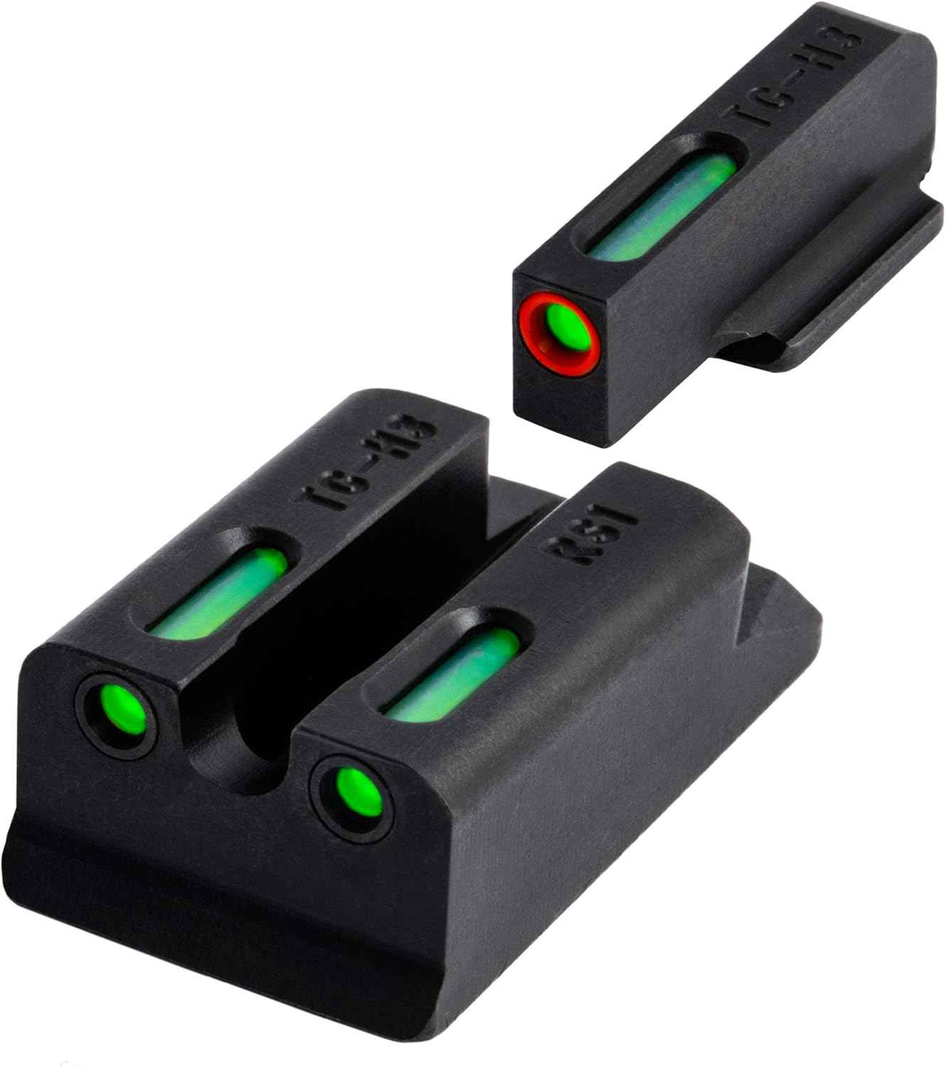 Truglo TFX PRO Night Sight for Handguns - Glowing Tritium & Fiber Optic, Compact & Durable