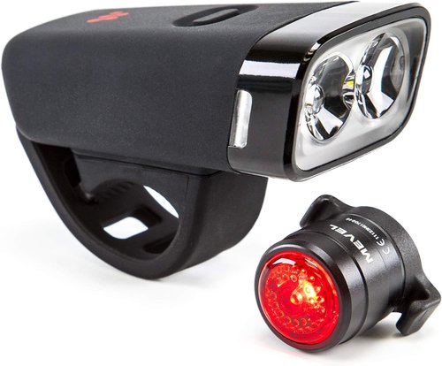 Cruiser Bike Light, USB Rechargeable Bike Lights Front and Back, LED Bicycle Light, Rear Bike Tail Light Included, Super-Bright Bike Headlight, Fits All Bikes, Easy Install & Quick Release