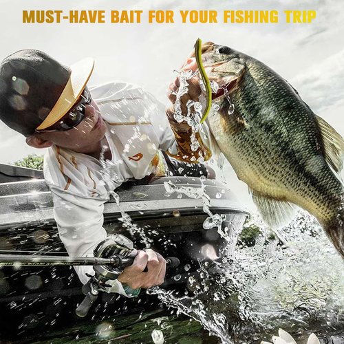 Dovesun 152Pcs Wacky Worm for Bass Fishing Lures for Bass Trout Fishing Worms & Hook Kit with Soft Plastic Baits, Offset/Weedless Hooks, Wacky Rig Tool, O-Rings, Sinkers