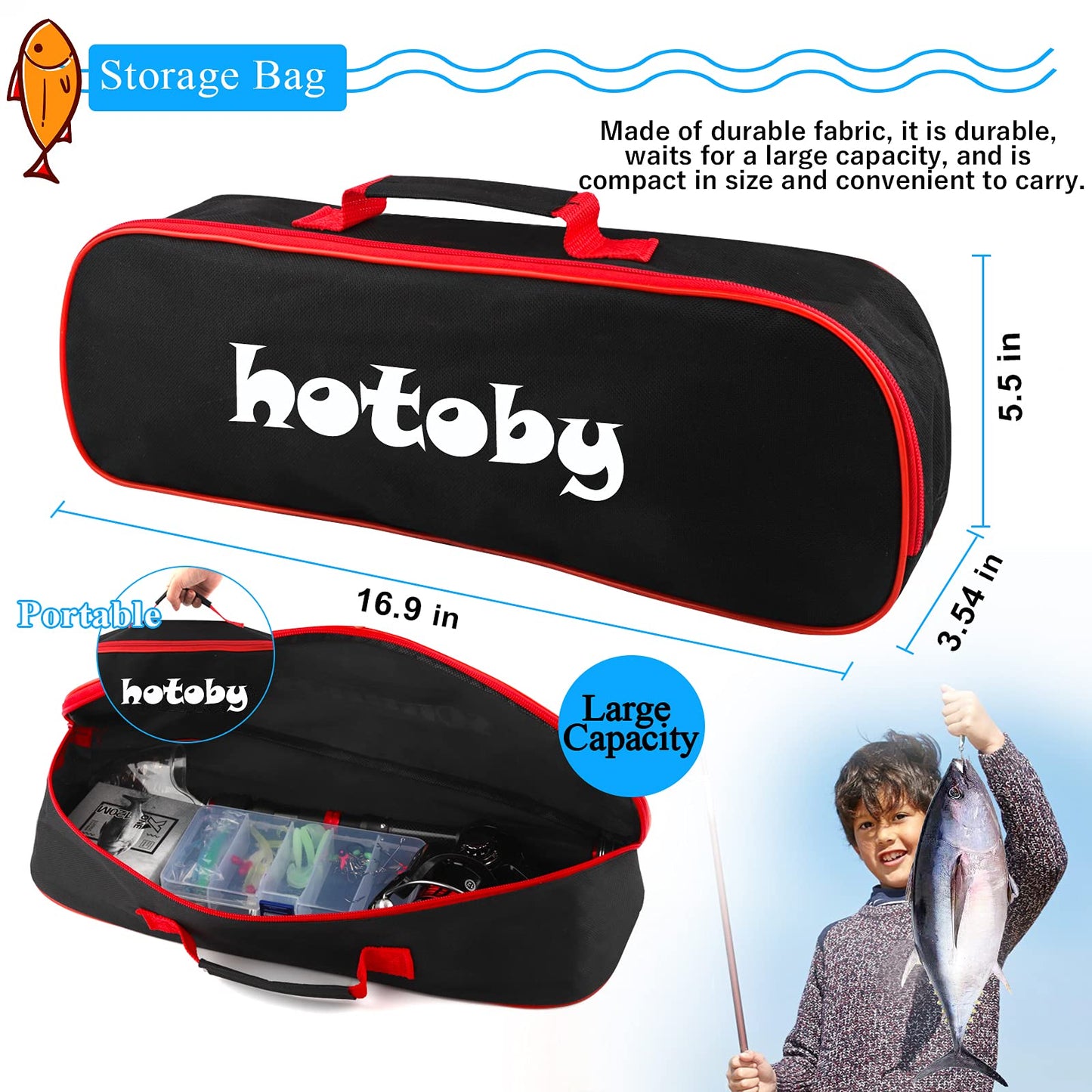 Fishing Rod and Reel Combos, 2PCS 2.1m/6.89ft Fishing Pole Combo Set, Carbon Fiber Telescopic Fishing Rod Kit with Spinning Reels, Fishing Line, Lures, Hooks and Carrier Bag for Youth Adults Beginner