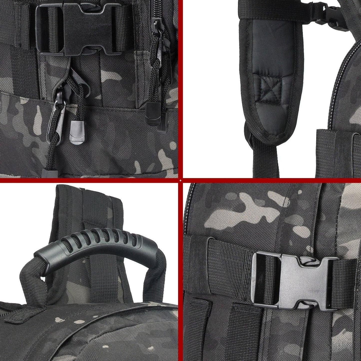 HYKING Large Tactical Expandable Backpack 39L-64L Military Bug Out Bag With Waist Strap